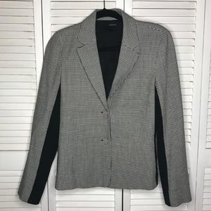 JOSEPH Black & White Houndstooth Wool Blazer 6 S